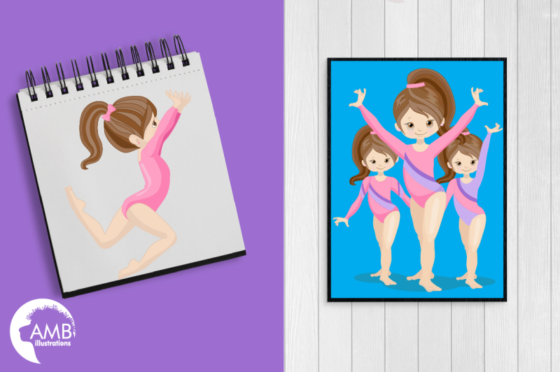 gymnast-girls-clipart-mini-bundle-amb-2136