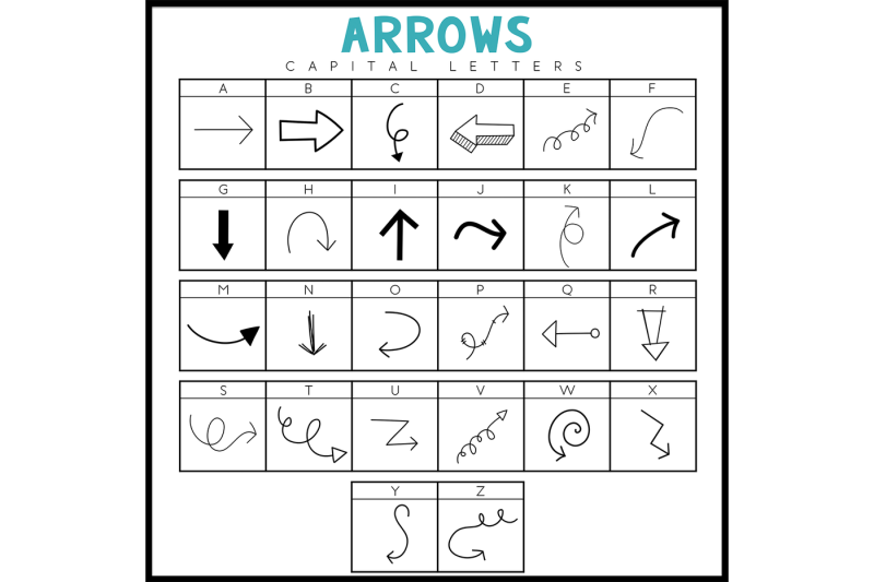 arrows-a-doodle-dingbat-font
