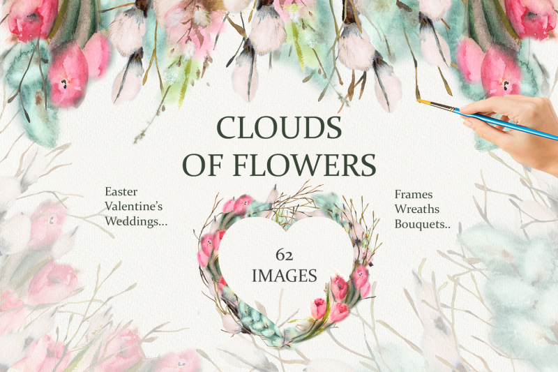 watercolor-clouds-of-spring-flowers