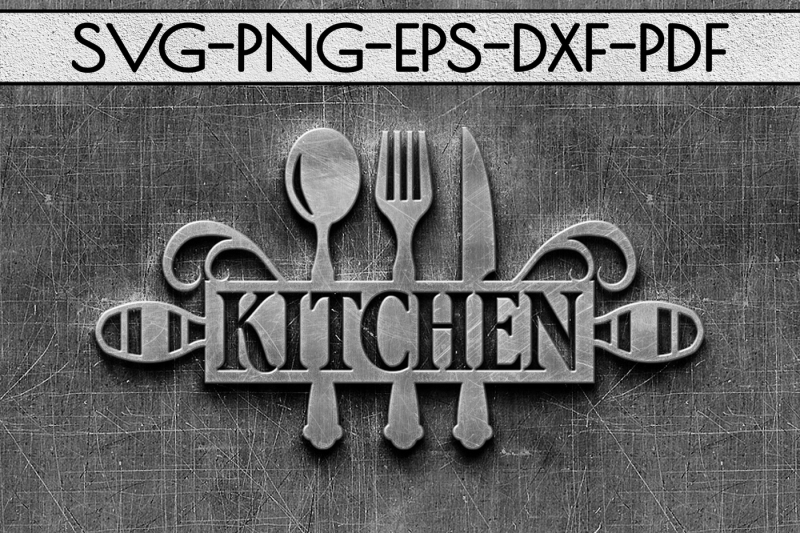 Download Kitchen Sign Papercut Template, Kitchen Decor SVG, DXF ...