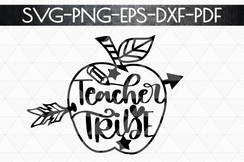 Teacher Tribe Papercut Template Teacher Appreciation Svg Dxf Pdf By Mulia Designs Thehungryjpeg Com