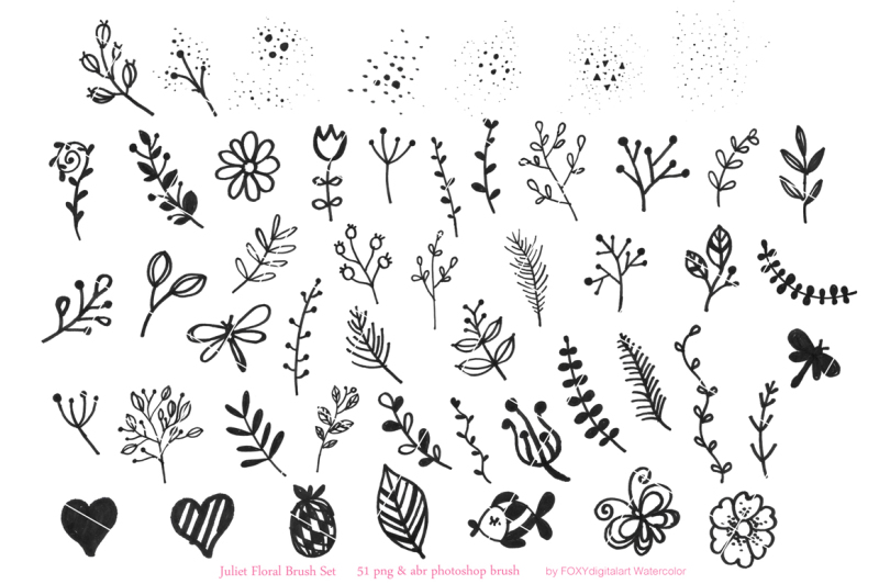 Photoshop - 10 Flower Stamps/ Brushes Graphic by AnnaDigitalStudio ·  Creative Fabrica
