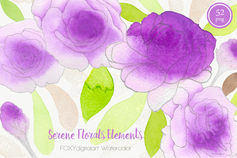 watercolor-flowers-rose-purple-wedding