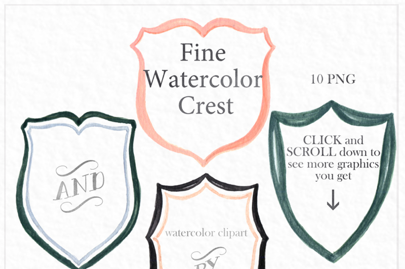 crests-banners-and-bows-watercolor-clipart