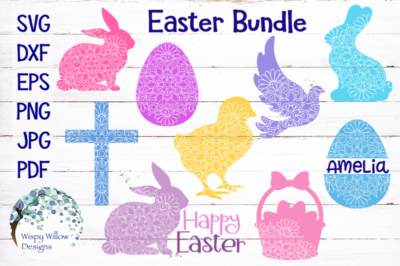 Download Easter Mandala SVG Bundle | Rabbit, Bunny, Egg, Basket ...