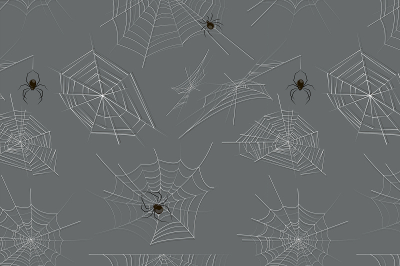 collection-of-spiders-and-webs-pattern