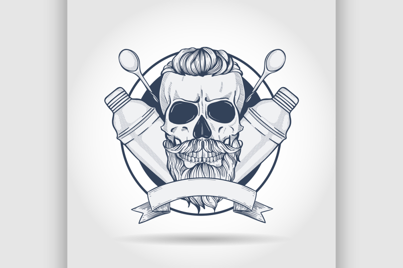 sketch-barman-skull