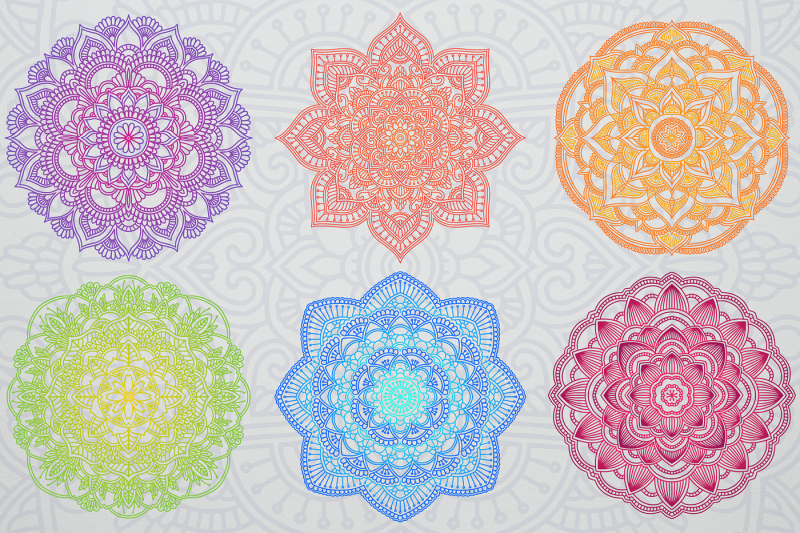 6-various-colored-mandalas