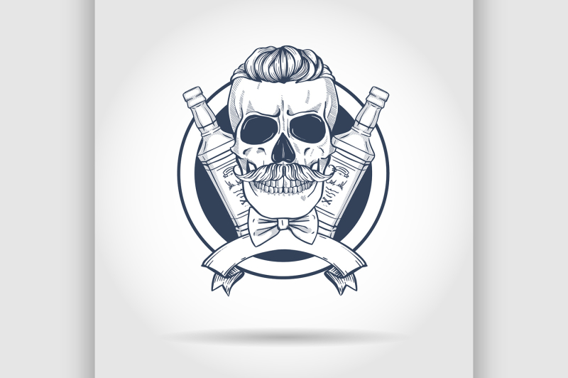 sketch-barman-skull