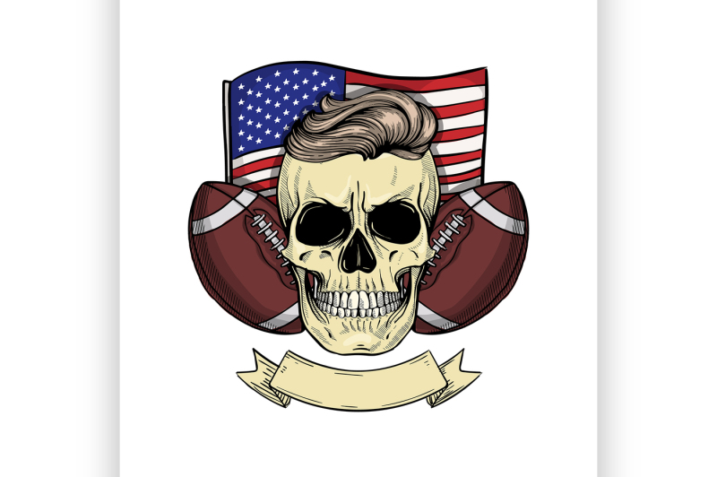 sketch-color-skull-american-football