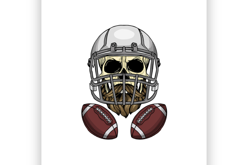 sketch-color-skull-american-football