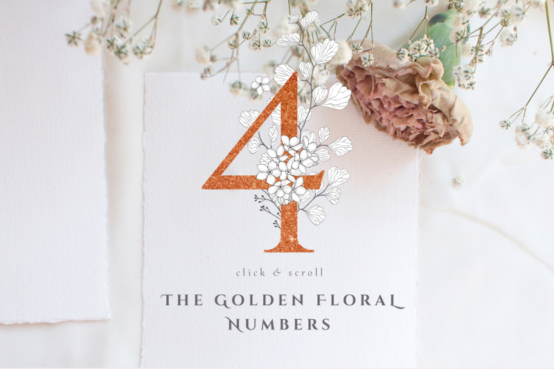 blooming-gold-floral-letters-numbers