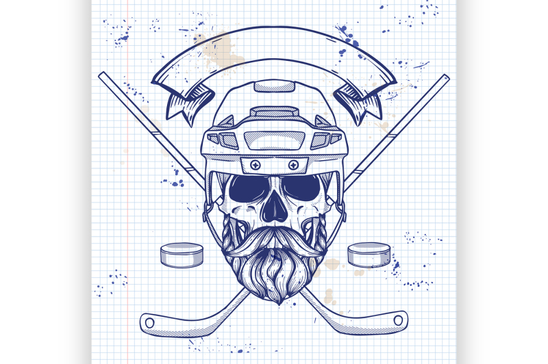 hockey-player-skull