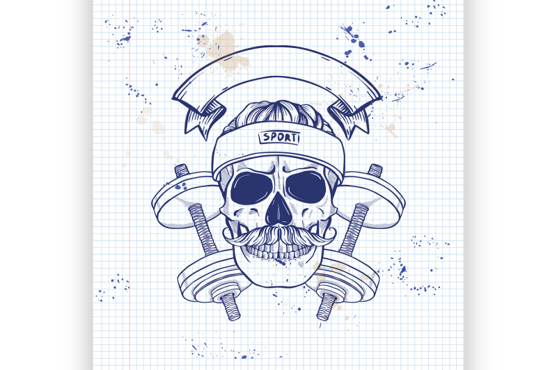 hand-drawn-sketch-angry-sport-skull