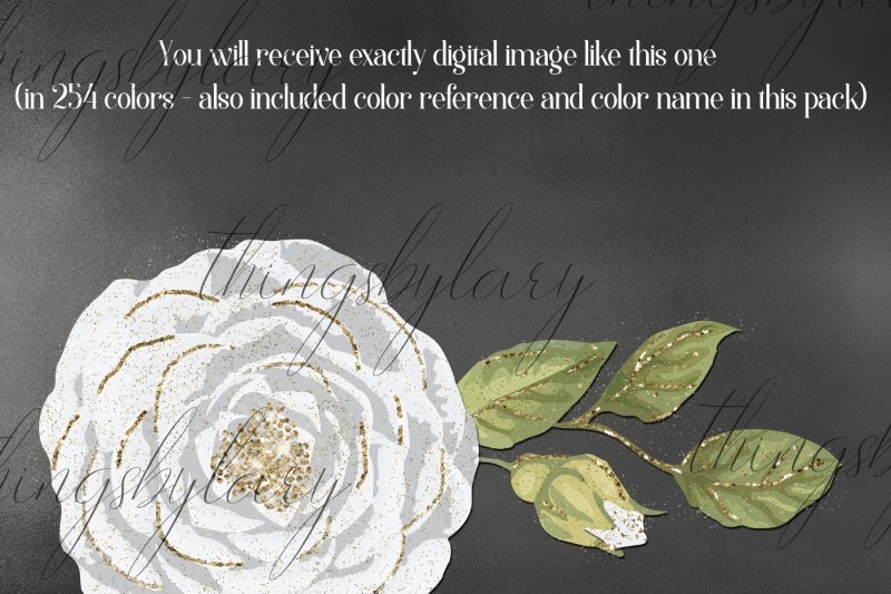 254-rose-with-gold-glitter-dust-digital-images-save-the-date