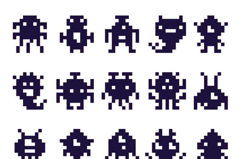 pixel-art-invaders-silhouette-space-invader-monster-game-pixels-robo