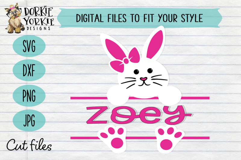 Easter Bunny Monogram - Bundle - SVG Cut File By Dorkie ...