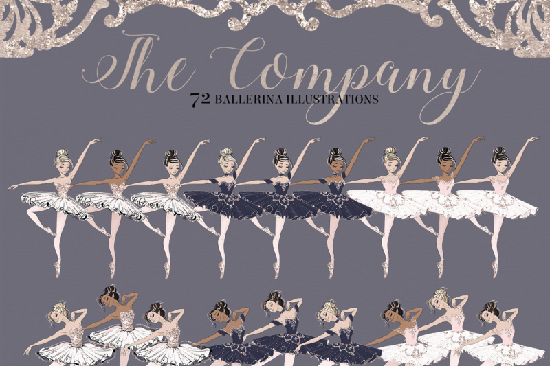 The Grand Ballerina Clipart Collection By Pretty Little Lines Thehungryjpeg Com