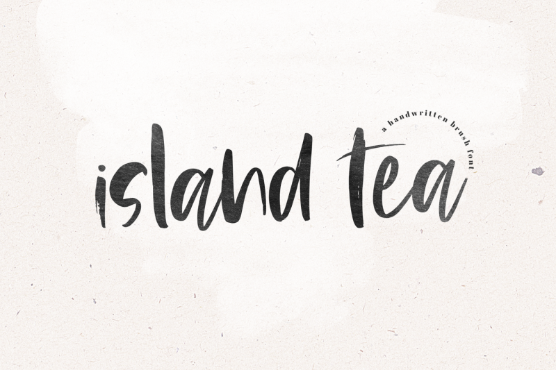 island-tea-handwritten-brush-font