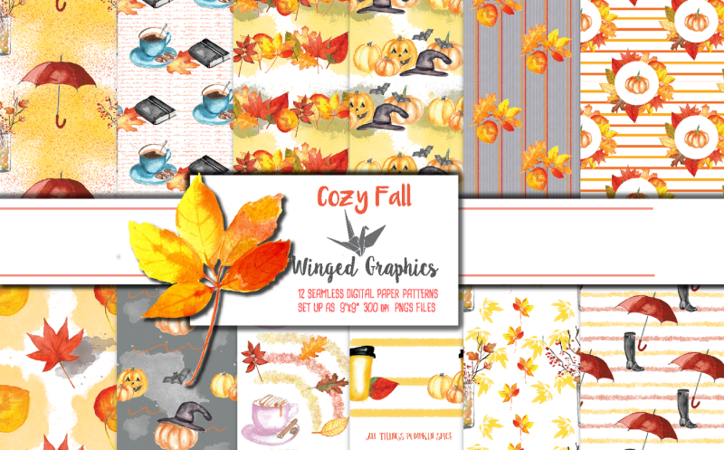 autumn-fall-digital-seamless-pattern-set