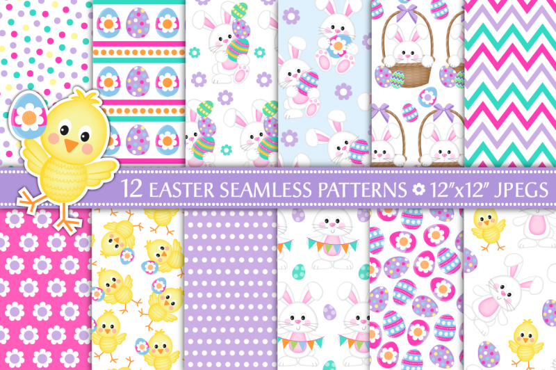 easter-digital-paper-easter-patterns-easter-spring