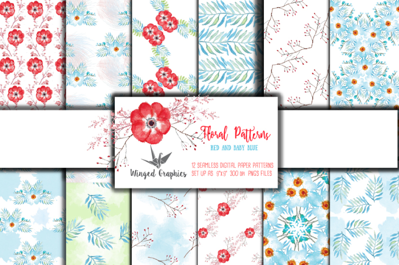 floral-watercolor-seamless-patterns