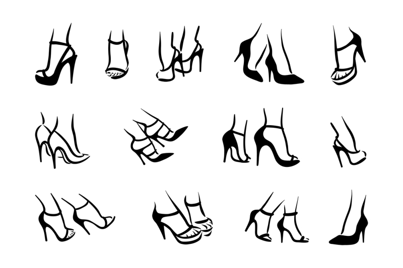 vector-woman-feet-in-high-heels-icon-illustration-foot-symbol