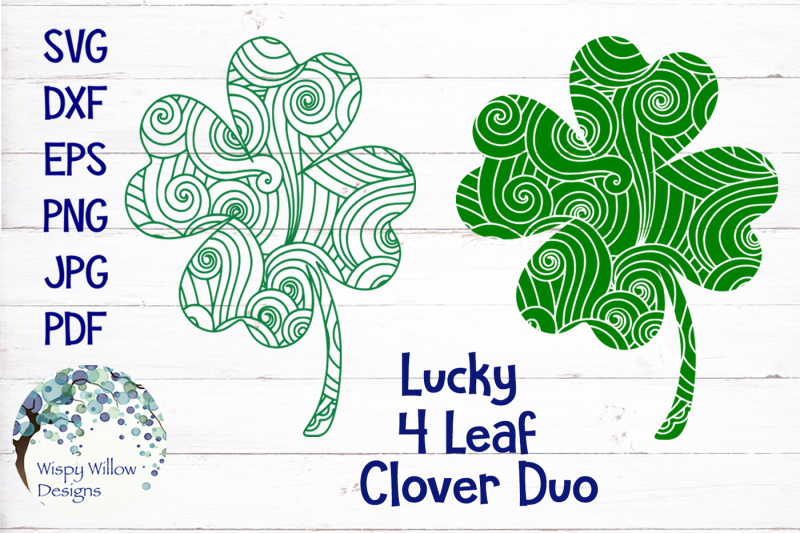 lucky-four-leaf-clover-zentangle-svg-bundle