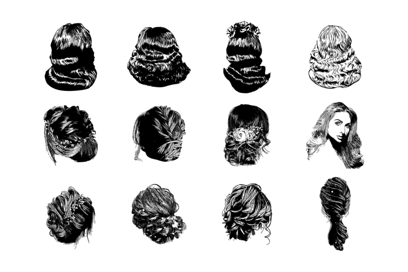 set-of-vector-woman-hairstyles