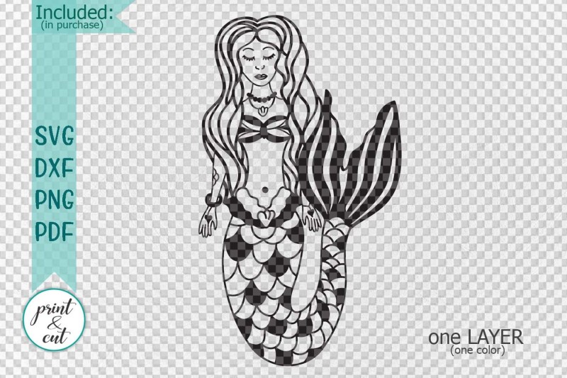 hand-drawn-zentagle-mermaid-svg-dxf-cutting-file