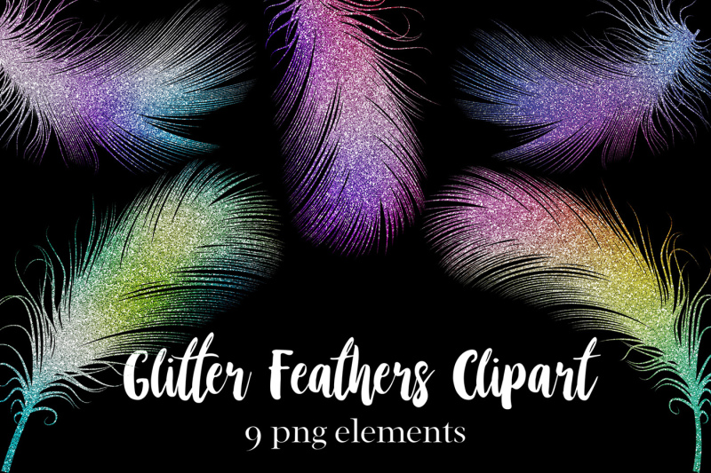 glitter-feathers-clipart