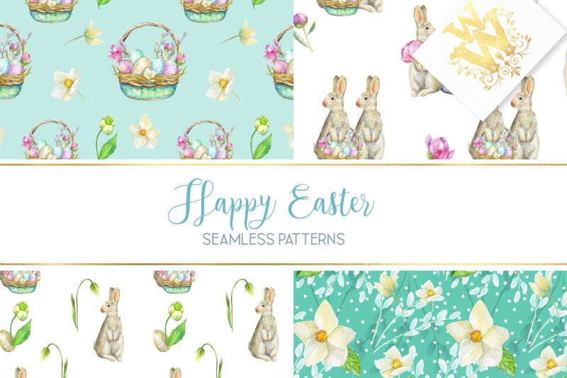 watercolor-spring-and-easter-patterns