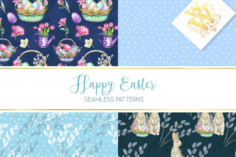 watercolor-spring-and-easter-patterns