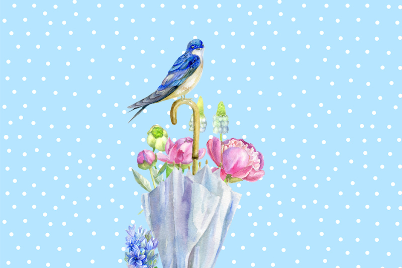 watercolor-hello-spring-clipart-with-cute-swallow