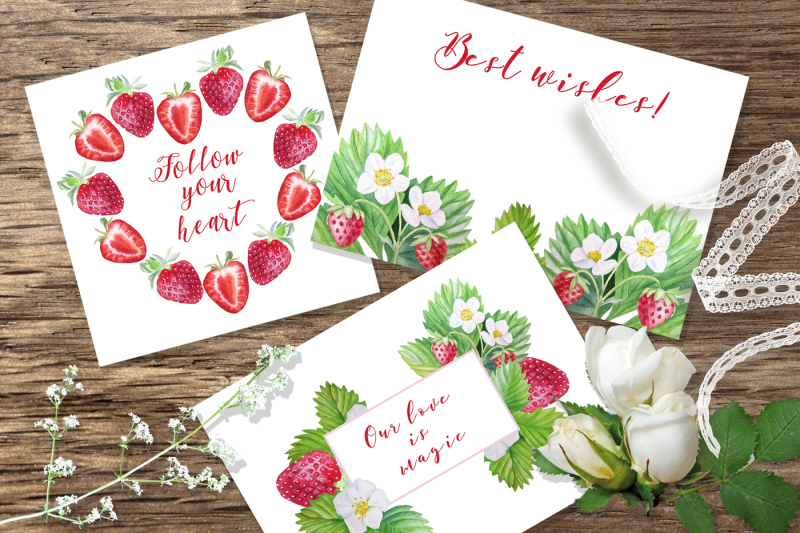 watercolor-strawberry-ready-cards-for-valentine-039-s-day
