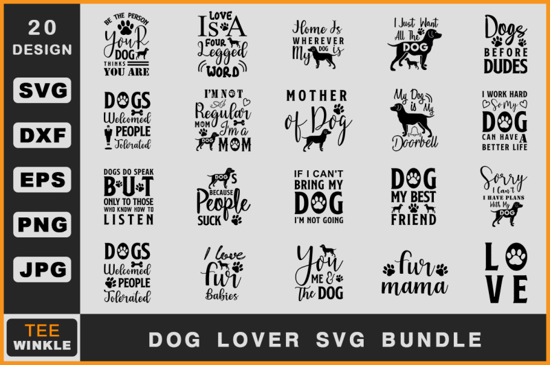 Download 20 Dog Svg Bundle By teewinkle | TheHungryJPEG.com