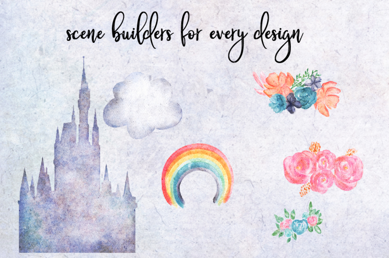 unicorn-watercolor-design-kit