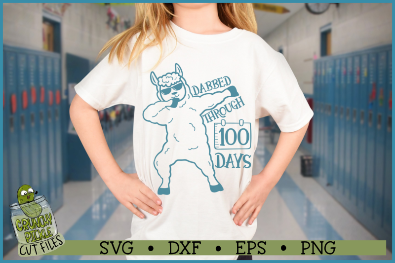 llama-dab-100-days-of-school-svg