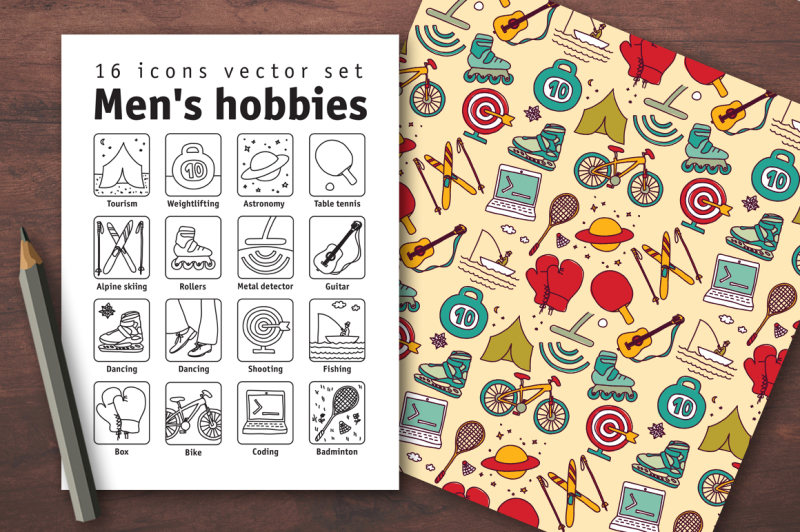 men-s-hobbies-vector-set