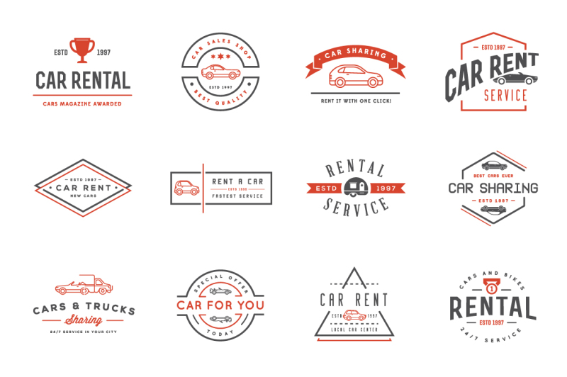 Awesome Vehicles Icons And Logo Set By Ckybe S Store Thehungryjpeg Com