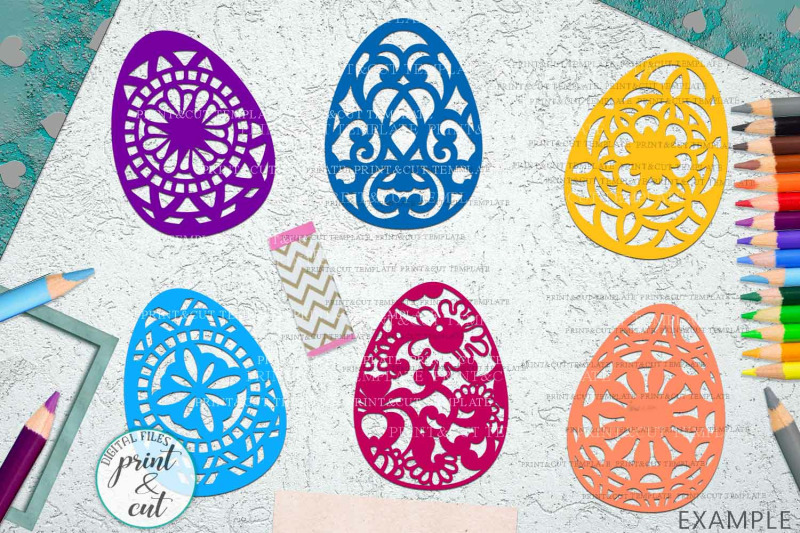 Download Easter Zentagle Mandala Patterned eggs bundle svg cut ...