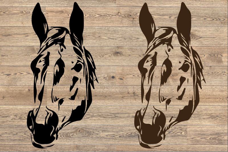 Download Horse Head Silhouette SVG cowboy western Farm 1210S By ...