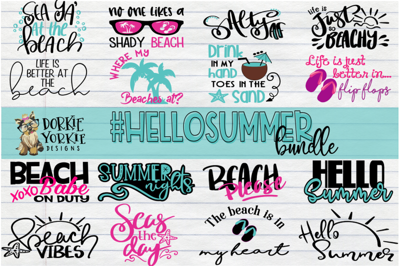 hello-summer-bundle-hand-lettered-beach-sea-vibes-cut-file