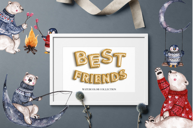 best-friends-watercolor-collection