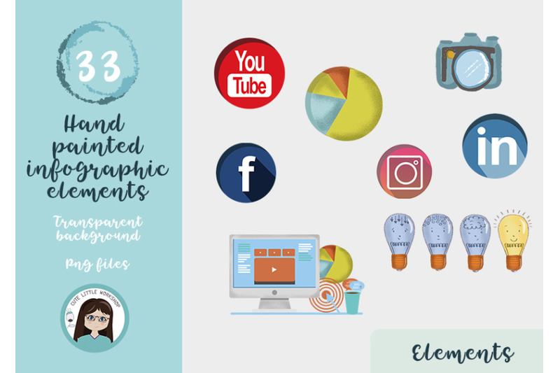 hand-painted-infographic-elements