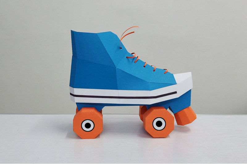 DIY Roller Skates - 3d papercraft By PAPER amaze | TheHungryJPEG.com
