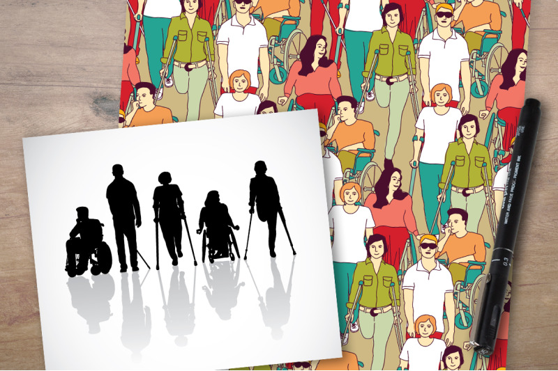 people-with-disabilities-vector-set
