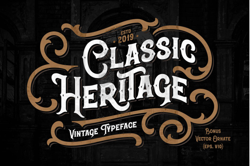 Classic Heritage Typeface By Gleb Natasha Guralnyk Thehungryjpeg Com