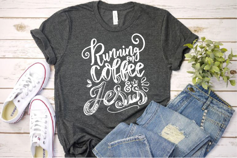 Running on Coffee & Jesus svg Instant SVG/DXF/PNG 1213s By HamHamArt ...