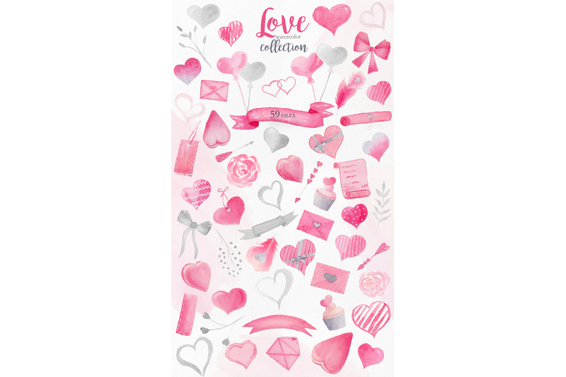 watercolor-pink-love-collection